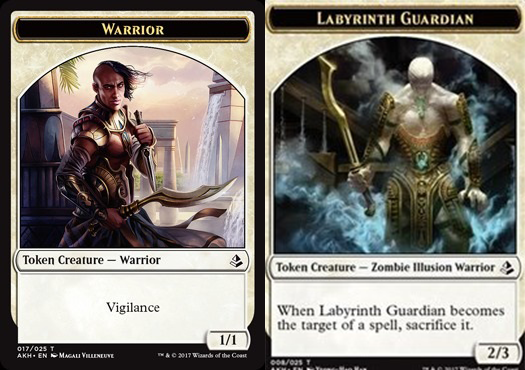 Labyrinth Guardian (008) // Warrior (017) Double-Sided Token
